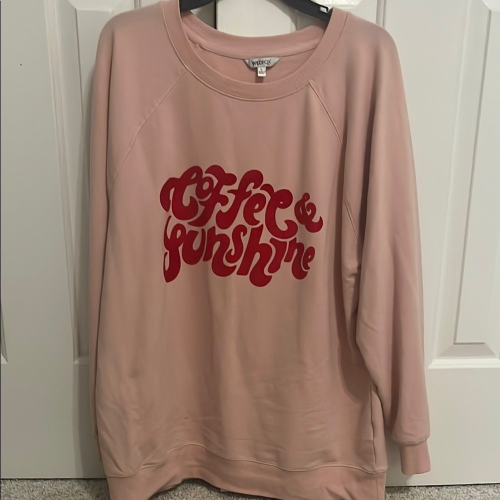 Wildfox Pink Sweatshirt with Red Graphic